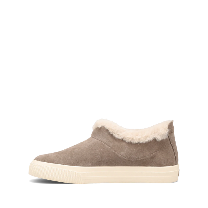 taos mini chic women's | dark taupe suede