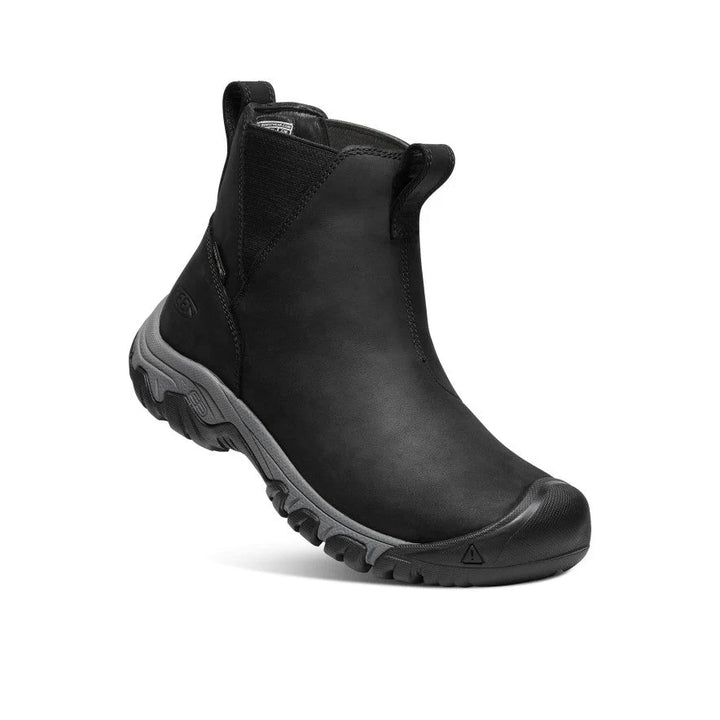 keen greta waterproof chelsea women's | black/steel grey