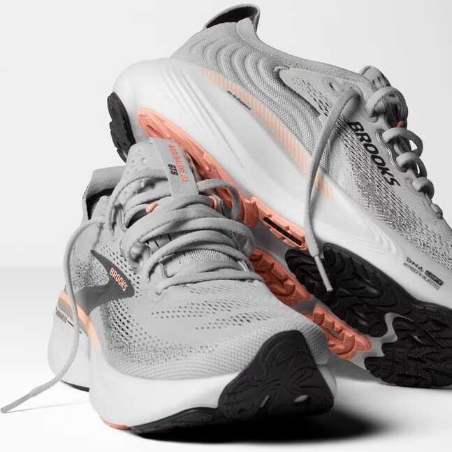 brooks adrenaline gts 25 narrow women's | grey blackened pearl coral