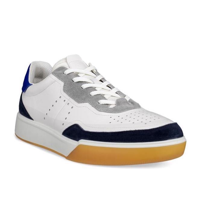 ecco street court m men's | marine/white/virtual