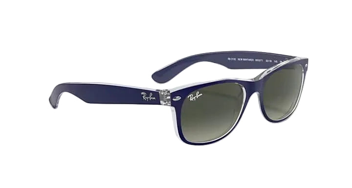 ray-ban new wayfarer color mix sunglasses | matte blue