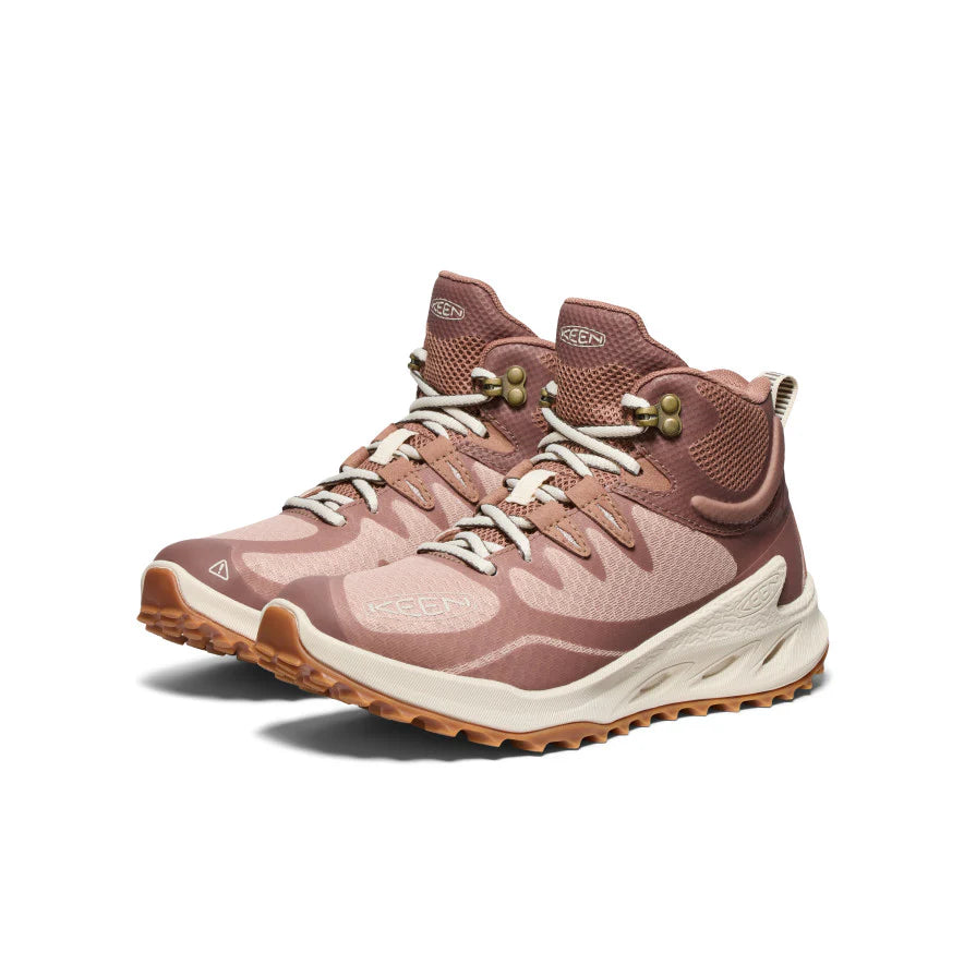 keen zionic waterproof hiking women's | warm taupe/birch