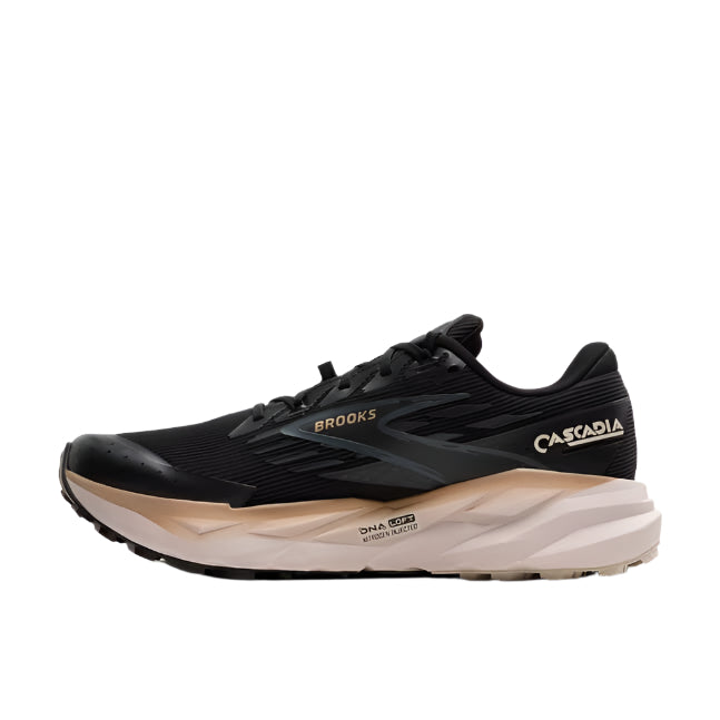 brooks cascadia 19 gtx men's | black/ebony/chateau gray