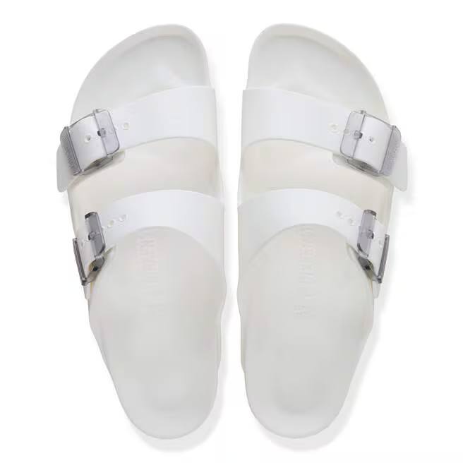 birkenstock arizona stealth buckle | white