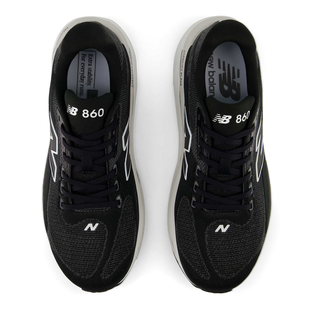 new balance fresh foam x 860v15 men's | black nb 103 white