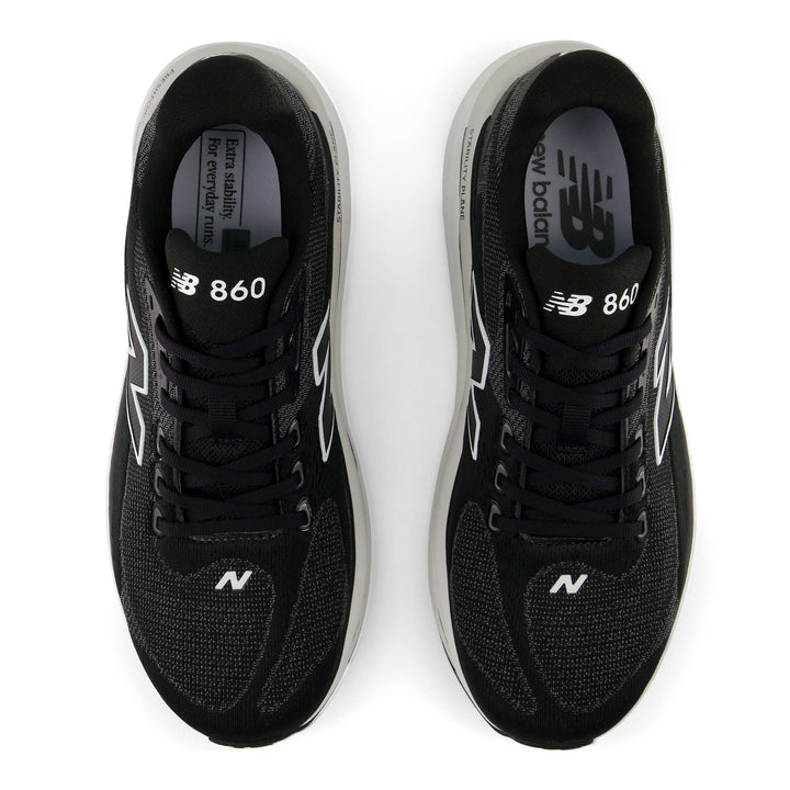 new balance fresh foam x 860v15 men's | black nb 103 white