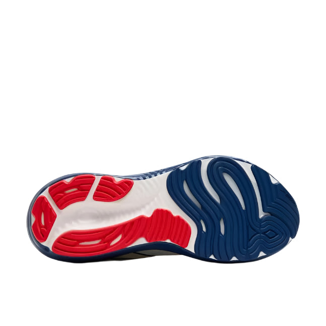 brooks glycerin 22 men's | gray/navy peony/fiery red