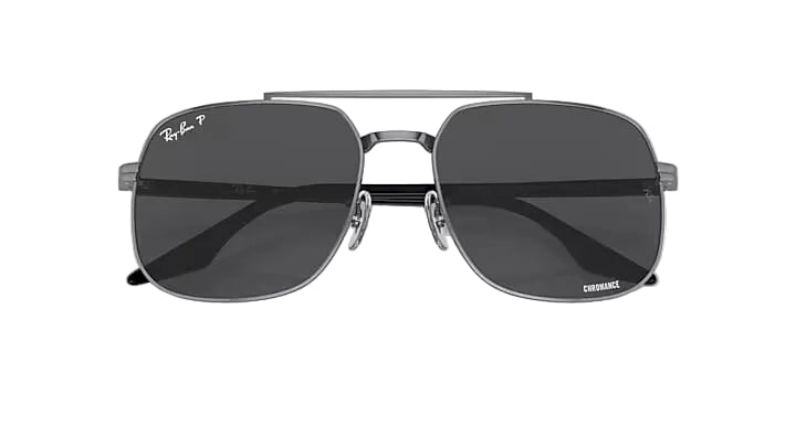 ray-ban rb3699 polarized+ lenses sunglasses | gunmetal