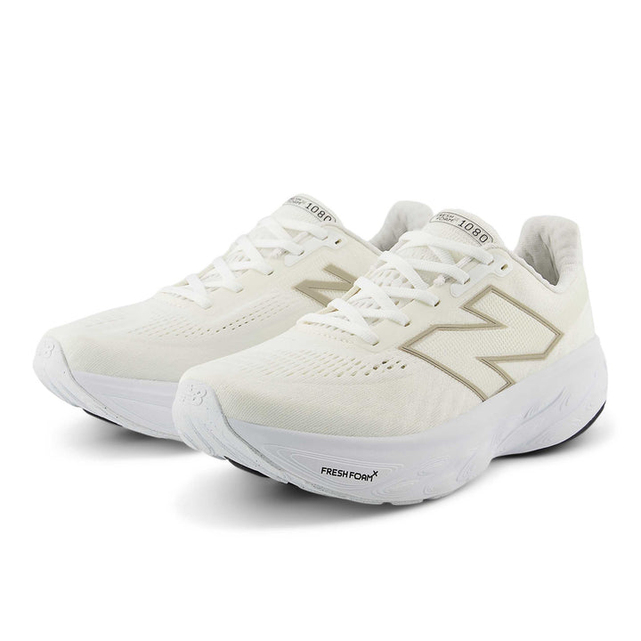 new balance fresh foam x 1080v14 women's | white/light gold metallic