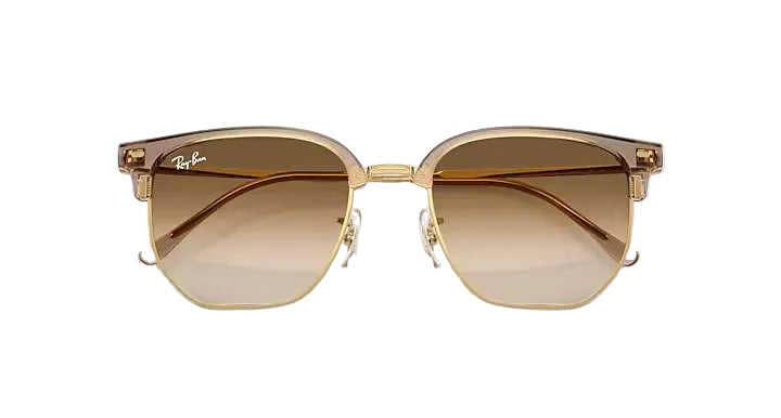 ray ban new clubmaster sunglasses | transparent brown