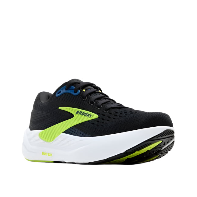 brooks ghost max 3 men's | black/navy/acid lime
