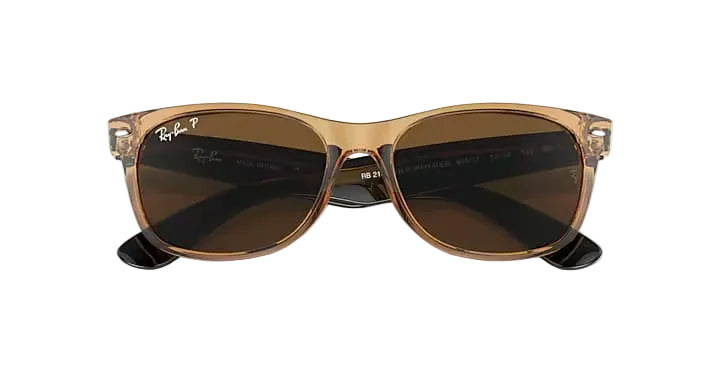 ray-ban new wayfarer bicolor sunglasses | honey brown