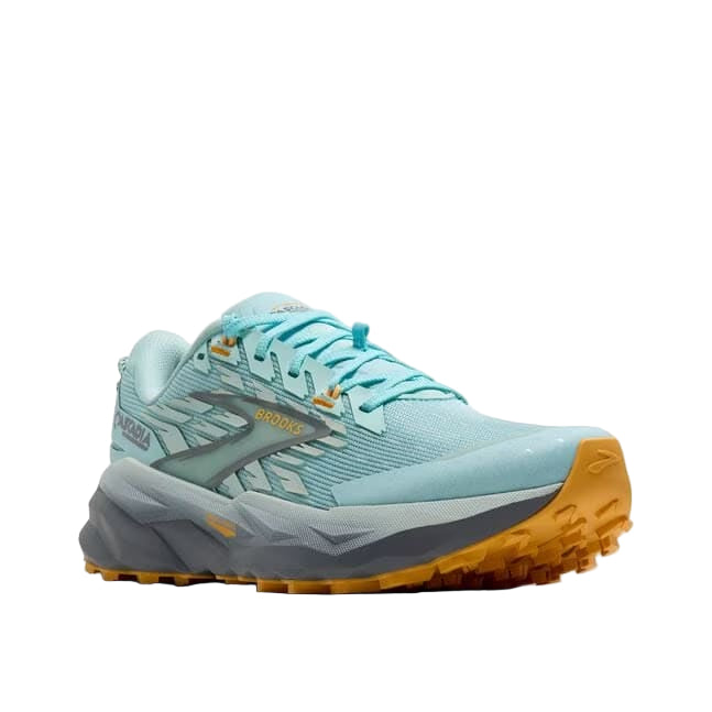 brooks cascadia 19 wide women's | clearwater/primer grey/apricot