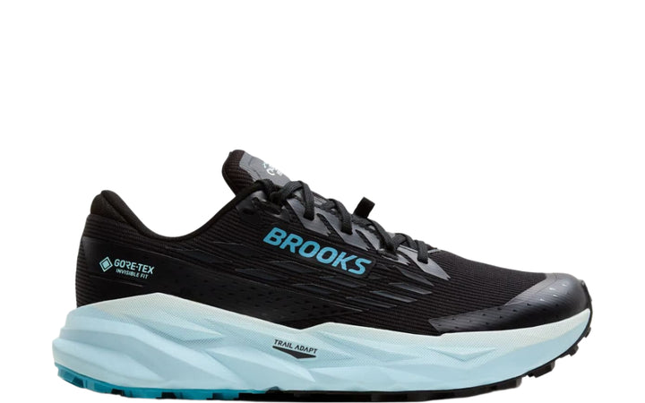 brooks cascadia 19 gtx women's | black/ebony/blue flower