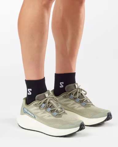 salomon aero blaze 3 grvl men's | tea / vanilla ice / deep lichen green