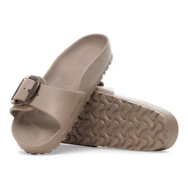 birkenstock madrid big buckle women's | gray taupe