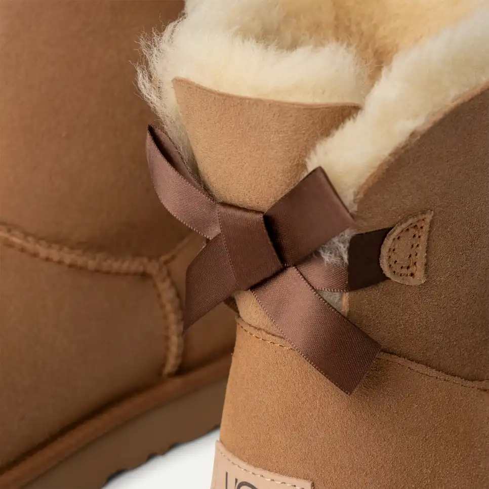 ugg mini bailey bow ii women's | chesnut