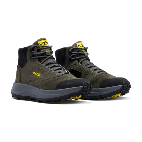 kizik freedom hike waterproof men's | olive night smoked pearl