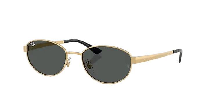 ray-ban rb3774d sunglasses | polished arista gold dark grey