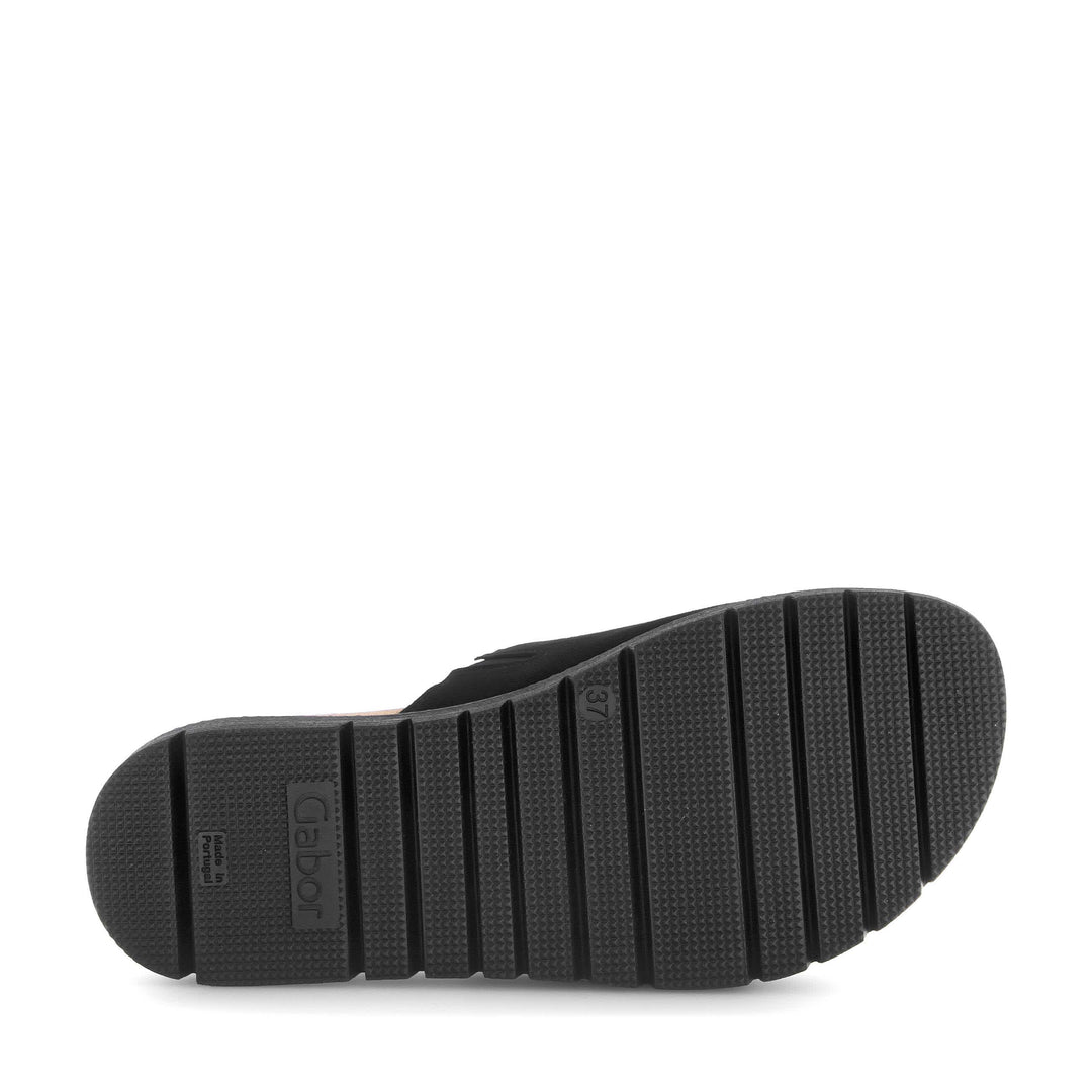 gabor one strap ring slide women's | black