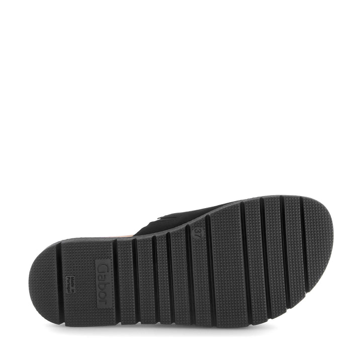 gabor one strap ring slide women's | black