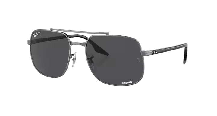 ray-ban rb3699 polarized+ lenses sunglasses | gunmetal