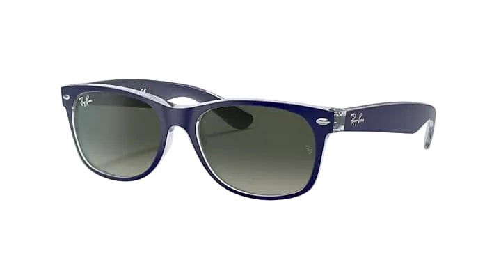 ray-ban new wayfarer color mix sunglasses | matte blue