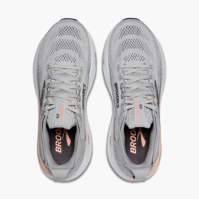 brooks adrenaline gts 25 narrow women's | grey blackened pearl coral