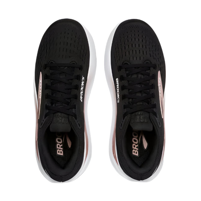 brooks ghost max 3 wide women's | black/black/rose gold