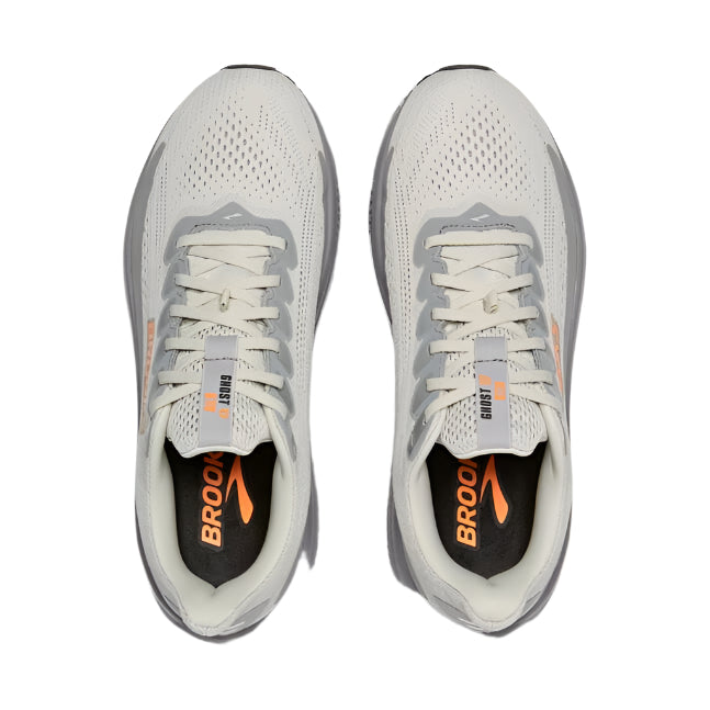 brooks ghost 17 gtx men's | smoke/primer grey/orange