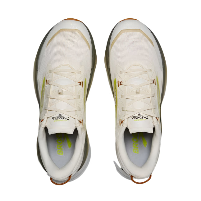 brooks cascadia 19 men's | coconut/olive/ginger