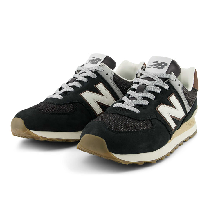 new balance 574 | brown dark silver metallic