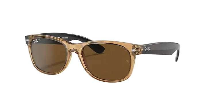 ray-ban new wayfarer bicolor sunglasses | honey brown