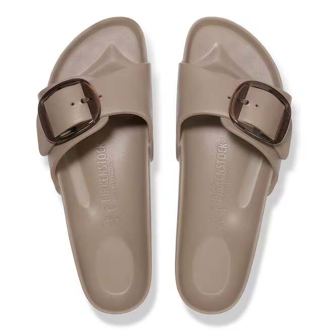 birkenstock madrid big buckle women's | gray taupe