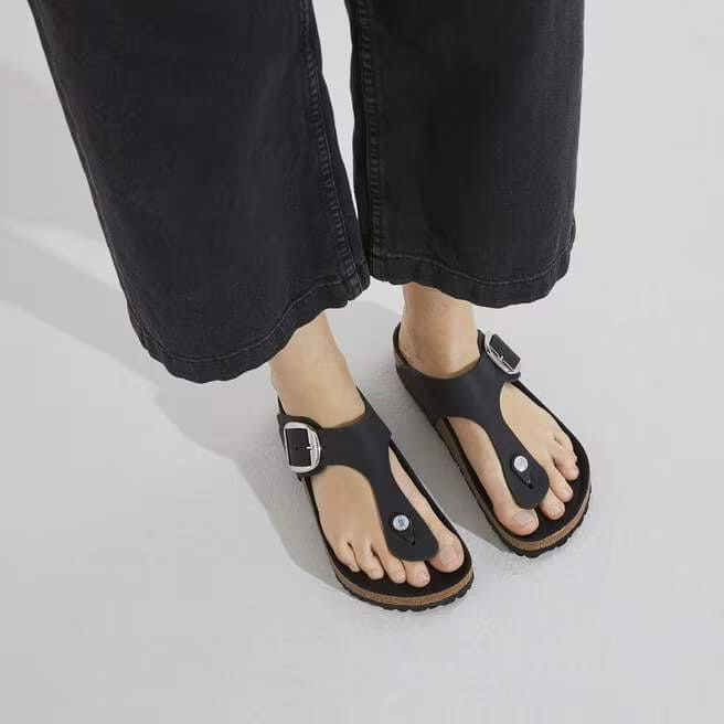 birkenstock gizeh big buckle women's | black