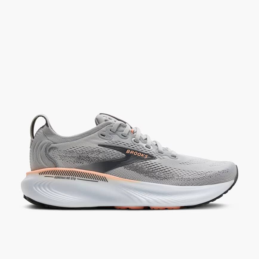 brooks adrenaline gts 25 narrow women's | grey blackened pearl coral