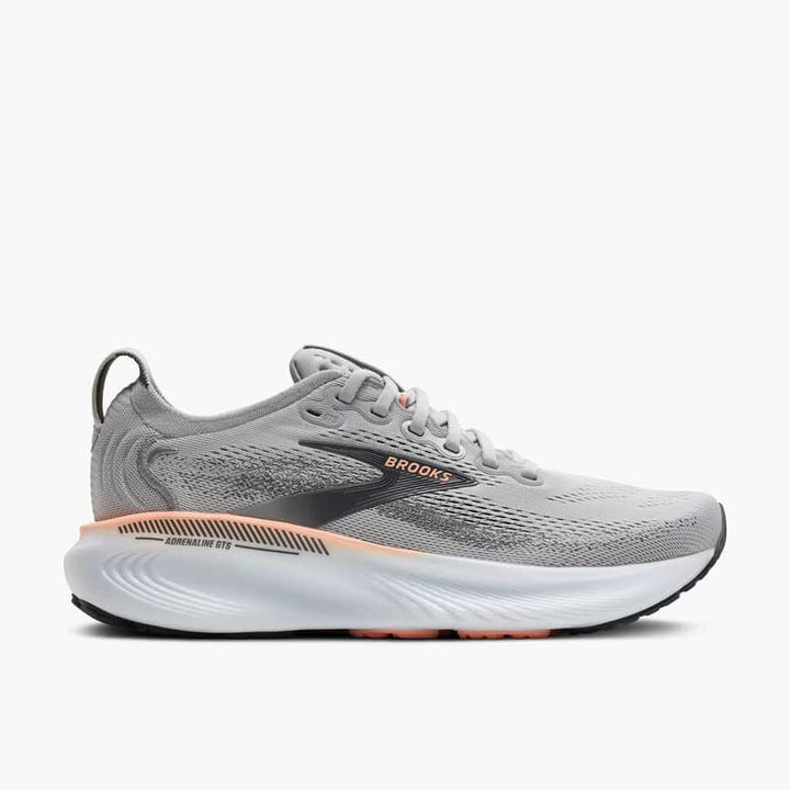 brooks adrenaline gts 25 narrow women's | grey blackened pearl coral