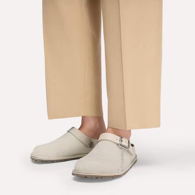 birkenstock lutry premium suede | oyster