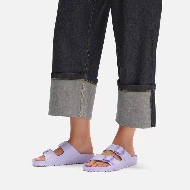 birkenstock arizona stealth buckle | purple fog
