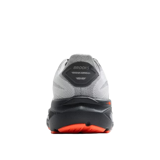 brooks ghost 17 extra wide men's | oyster mushroom/orange/ebony