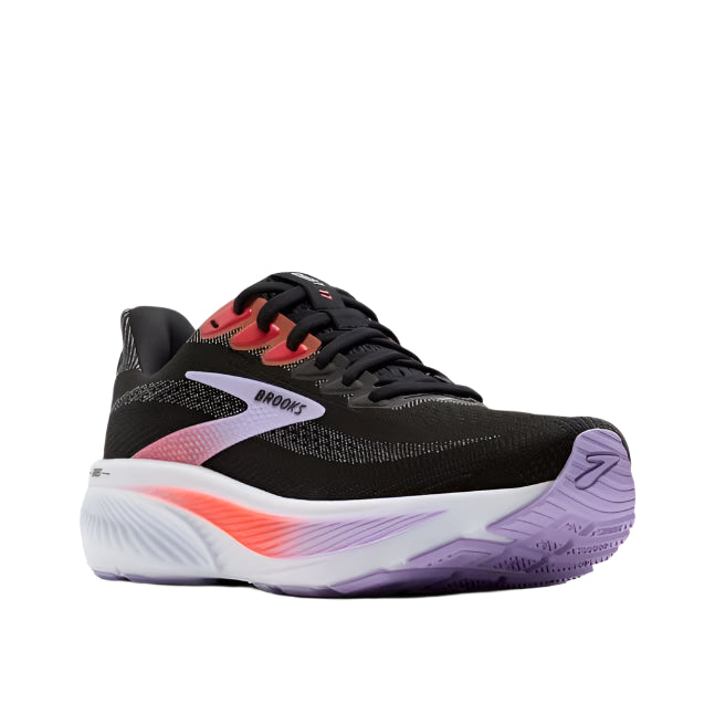 brooks ghost 17 women's | black/purple/coral