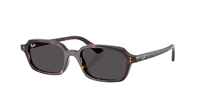 ray-ban zurio bio-based sunglasses | polished havana dark grey