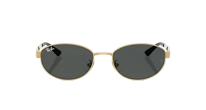 ray-ban rb3774d sunglasses | polished arista gold dark grey