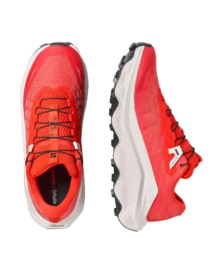salomon ultra glide 4 men's | fiery red / vanilla ice / black