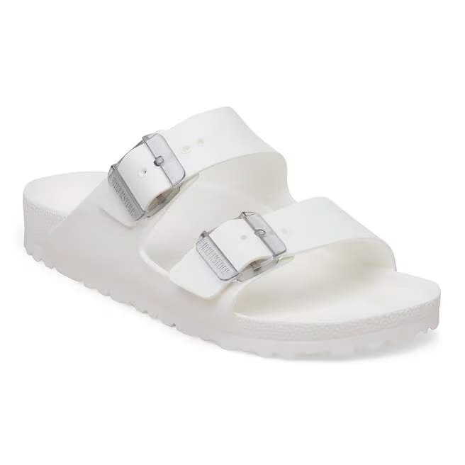 birkenstock arizona stealth buckle | white