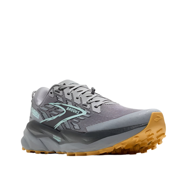 brooks cascadia 19 wide men's | alloy/ebony/orange