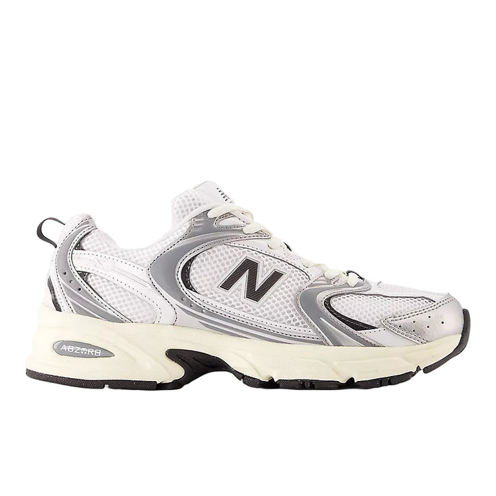 new balance 530 | silver metallic/black cement