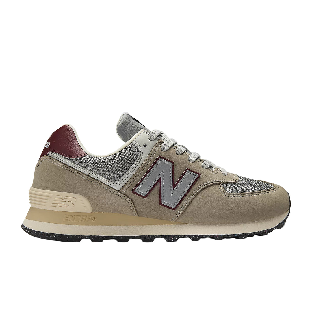 new balance 574 | arid stone/monarch burgundy