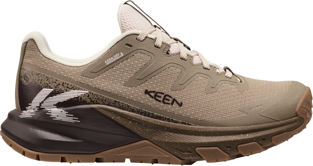 keen targhee apex waterproof hiking women's | brindle peach blush