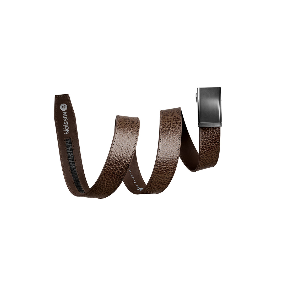 mission belt bison embossed 40 men's | bison brown